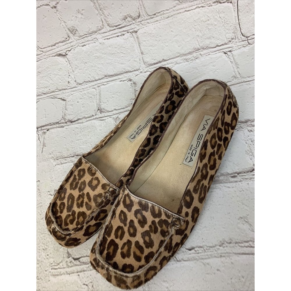 Via Spiga Womens Flat Loafers Calf Hair US 7.5